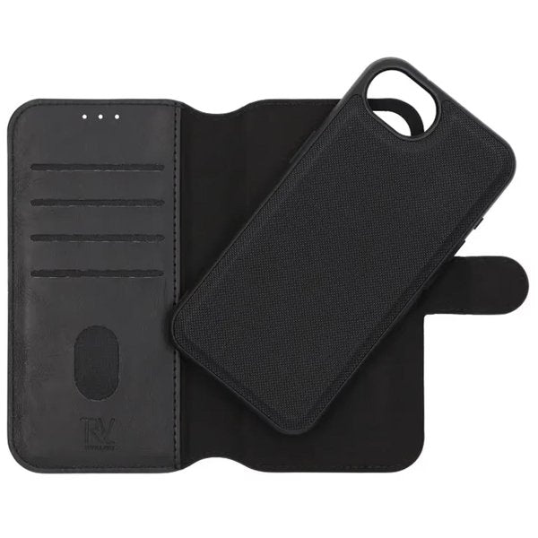 Rvelon iPhone 16e/17e Etui Detachable Wallet Case Svart