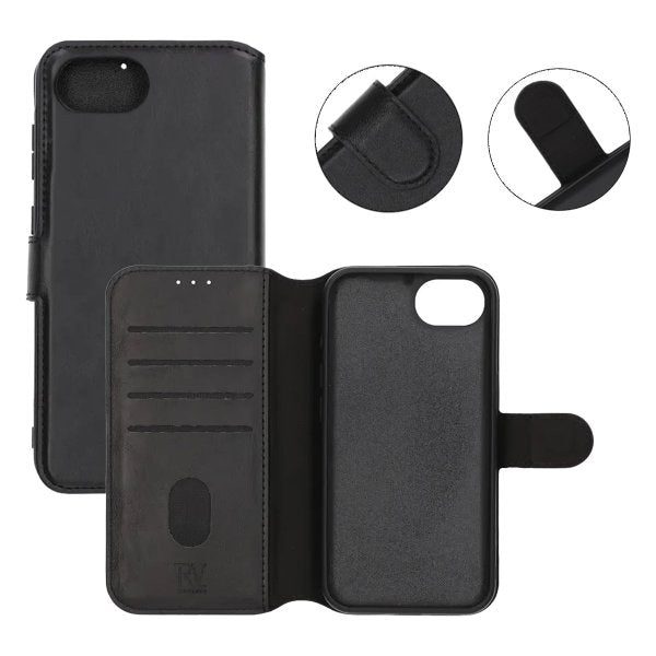 Rvelon iPhone 16e/17e Etui Detachable Wallet Case Svart