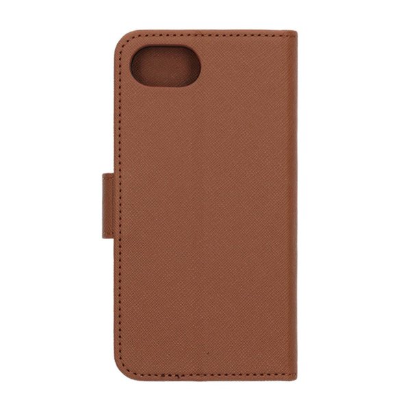 iPhone 16e/17e Etui med Kortlomme stativfunksjon Brun