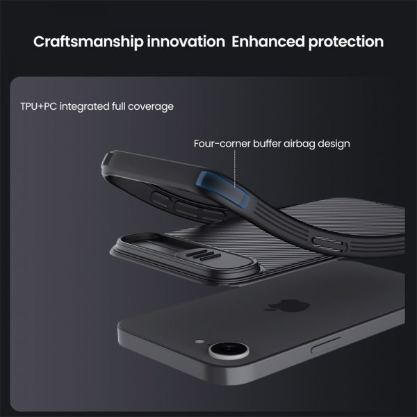 Nillkin iPhone 16e/17e Deksel CamShield Pro Svart