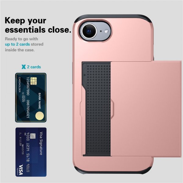 iPhone 16e/17e Deksel Card Slide Blå