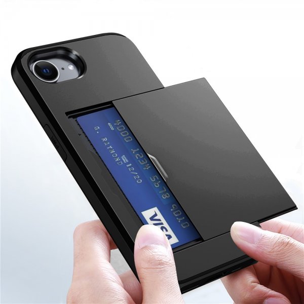 iPhone 16e/17e Deksel Card Slide Svart