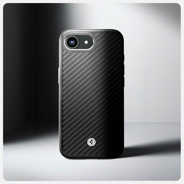 Spigen iPhone 16e/17e Deksel Enzo Aramid MagFit Matte Black