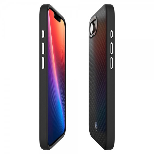 Spigen iPhone 16e/17e Deksel Enzo Aramid MagFit Matte Black