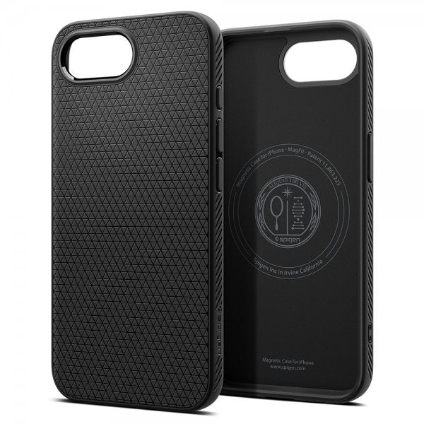 Spigen iPhone 16e/17e Deksel Liquid Air MagFit Matte Black