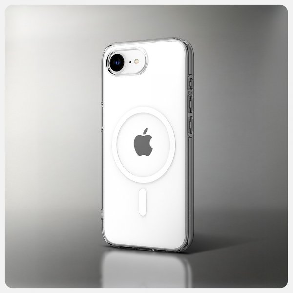 Spigen iPhone 16e/17e Deksel Liquid Crystal MagFit Clear White