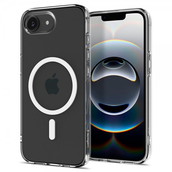 Spigen iPhone 16e/17e Deksel Liquid Crystal MagFit Clear White