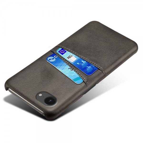iPhone 16e/17e Deksel med To Kortlommer Svart