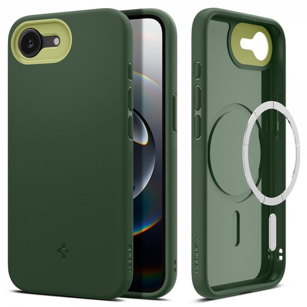 Spigen iPhone 16e/17e Deksel Nano Pop MagFit Avo Green
