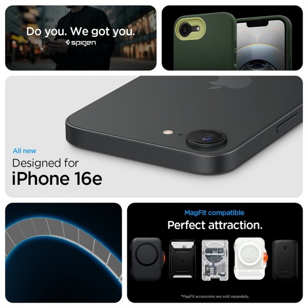 Spigen iPhone 16e/17e Deksel Nano Pop MagFit Avo Green