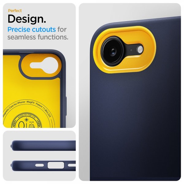Spigen iPhone 16e/17e Deksel Nano Pop MagFit Blueberry Navy