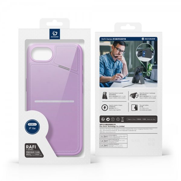 Dux Ducis iPhone 16e/17e Deksel Rafi II Series MagSafe Lilla