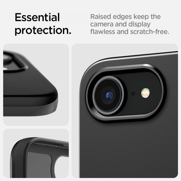 Spigen iPhone 16e/17e Deksel Thin Fit MagFit Svart