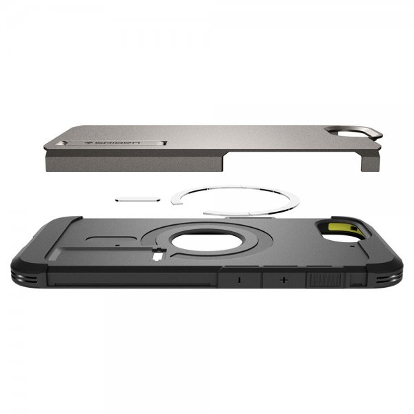 Spigen iPhone 16e/17e Deksel Tough Armor MagFit Gunmetal