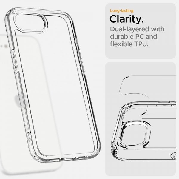 Spigen iPhone 16e/17e Deksel Ultra Hybrid Crystal Clear