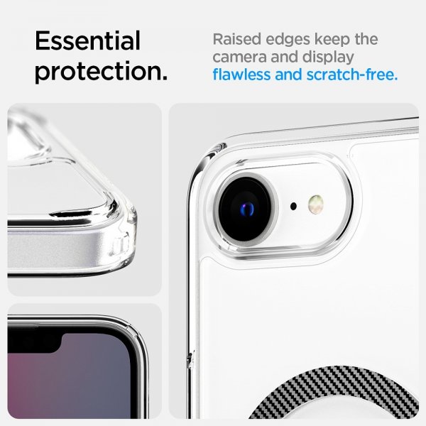Spigen iPhone 16e/17e Deksel Ultra Hybrid MagFit Carbon Fiber