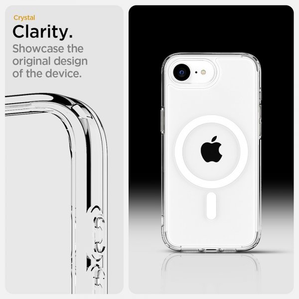 Spigen iPhone 16e/17e Deksel Ultra Hybrid MagFit Clear White