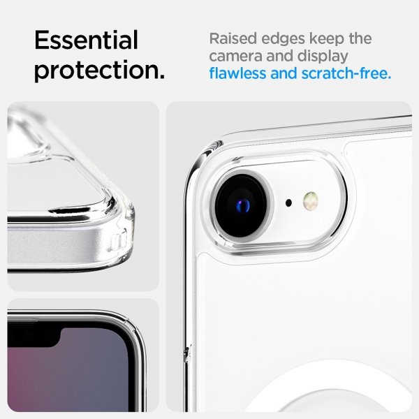 Spigen iPhone 16e/17e Deksel Ultra Hybrid MagFit Clear White