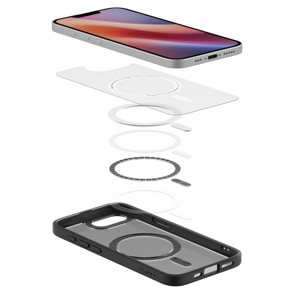 Spigen iPhone 16e/17e Deksel Ultra Hybrid MagFit Frost Black