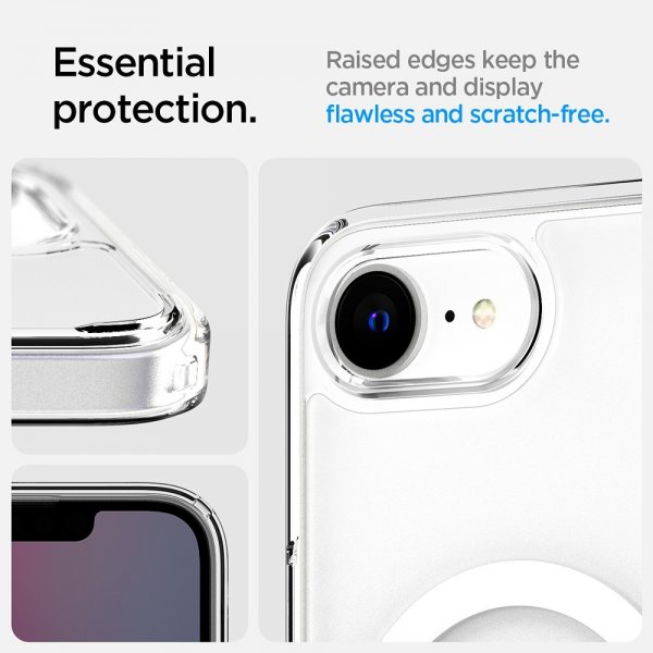 Spigen iPhone 16e/17e Deksel Ultra Hybrid MagFit Frost White