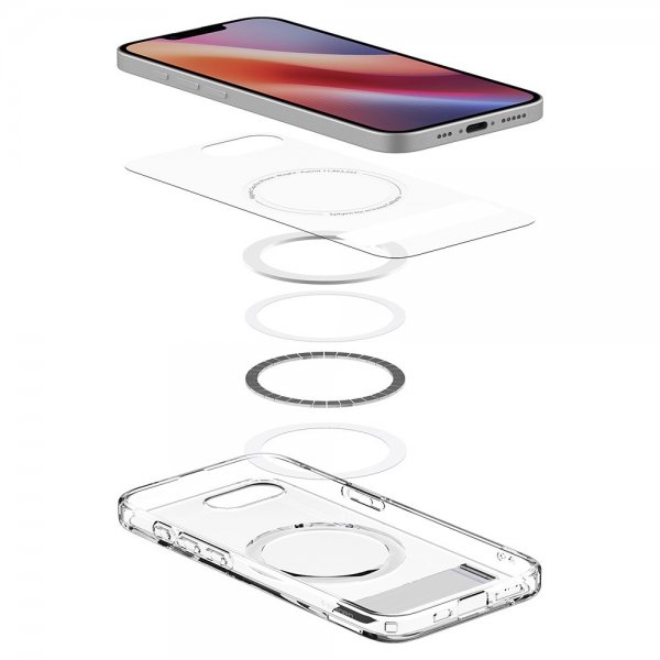 Spigen iPhone 16e/17e Deksel Ultra Hybrid S MagFit Clear White