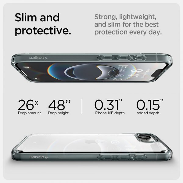Spigen iPhone 16e/17e Deksel Ultra Hybrid Space Crystal