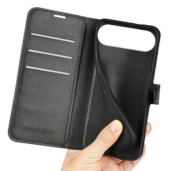 iPhone Air Etui Litchi Svart