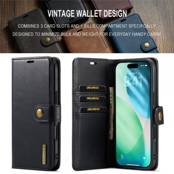 Dg.Ming iPhone Air Etui Avtagbart Deksel Svart