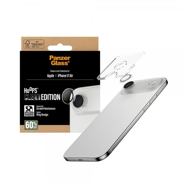 PanzerGlass iPhone Air Kamerabeskytter Hoops Transparent