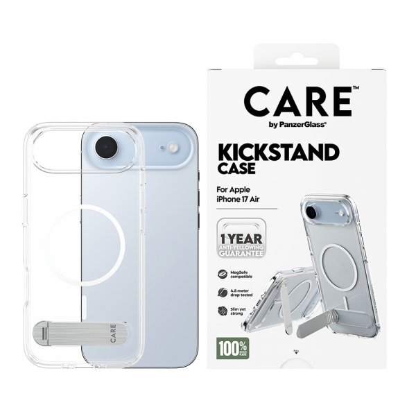 CARE by PanzerGlass iPhone Air Deksel Kickstand MagSafe Transparent