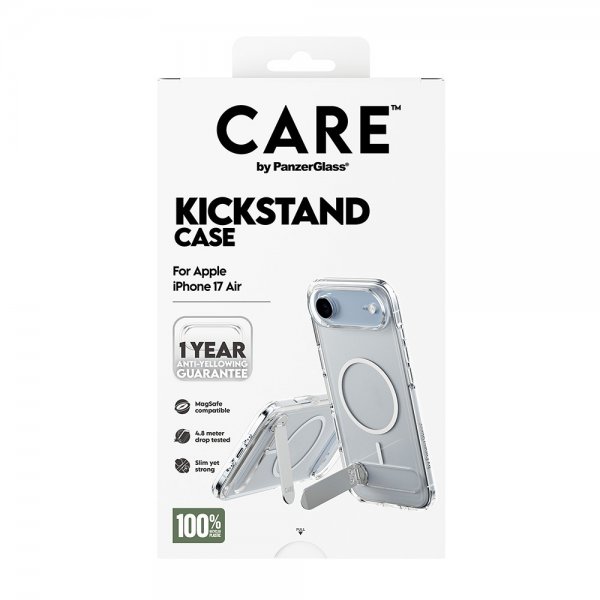 CARE by PanzerGlass iPhone Air Deksel Kickstand MagSafe Transparent