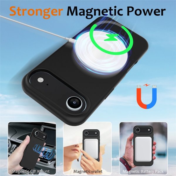 Nordic Covers iPhone Air Deksel Silicone Feather Series MagSafe Raven Black