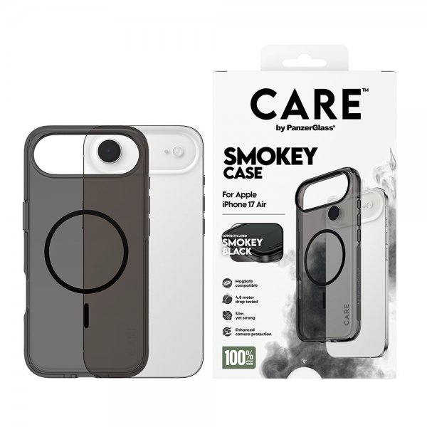 CARE by PanzerGlass iPhone Air Deksel Smokey MagSafe Svart