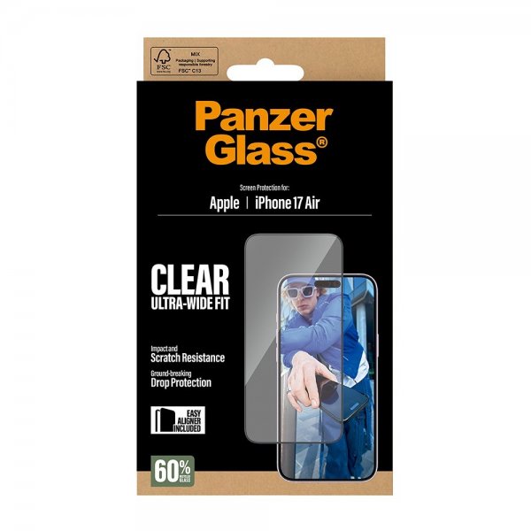 PanzerGlass iPhone Air Skjermbeskytter Ultra-Wide Fit EasyAligner
