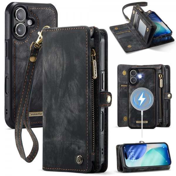 CaseMe iPhone 17 Etui 008 Series Avtakbart Deksel Svart