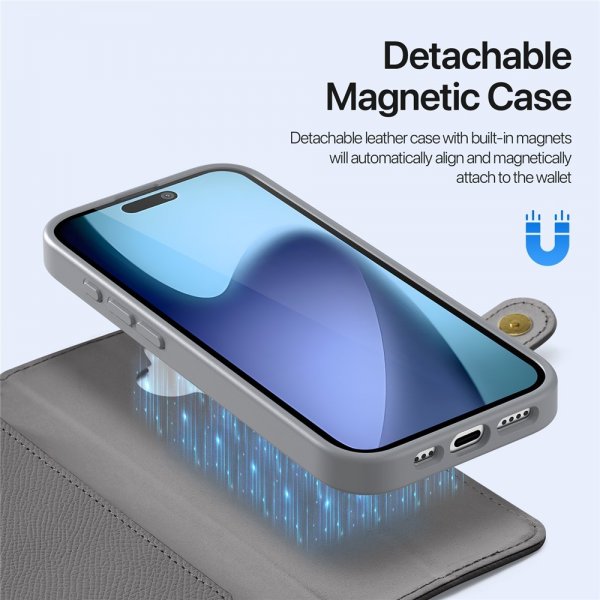 Dux Ducis iPhone 17 Etui 2-in-1 Lawa Series MagSafe Grå