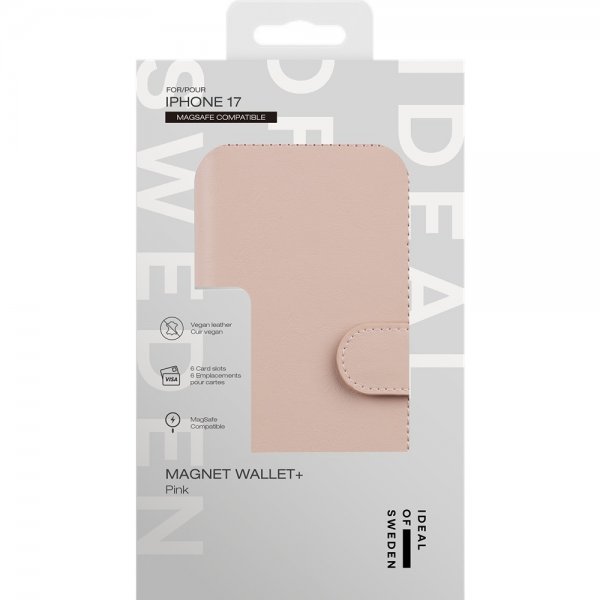 Ideal of Sweden iPhone 17 Etui Magnet Wallet+ MagSafe Rosa