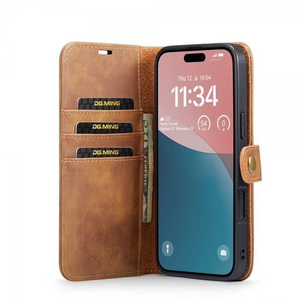 Dg.Ming iPhone 17 Etui Avtagbart Deksel Brun