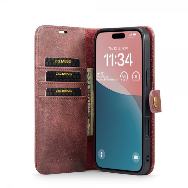 Dg.Ming iPhone 17 Etui Avtagbart Deksel Rød