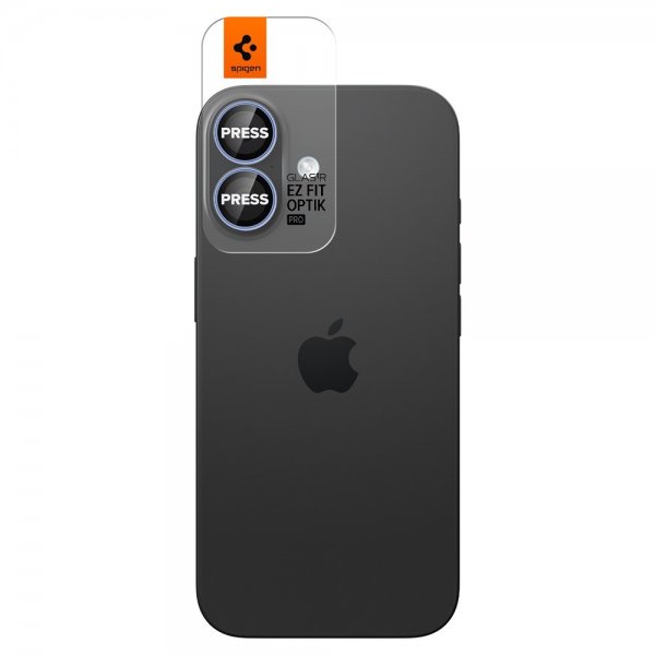 Spigen iPhone 17 Kamerabeskytter GLAS.tR EZ Fit Optik Pro 2-pakning Blå