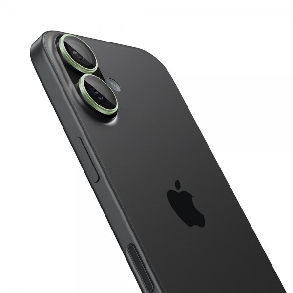 Spigen iPhone 17 Kamerabeskytter GLAS.tR EZ Fit Optik Pro 2-pakning Grønn