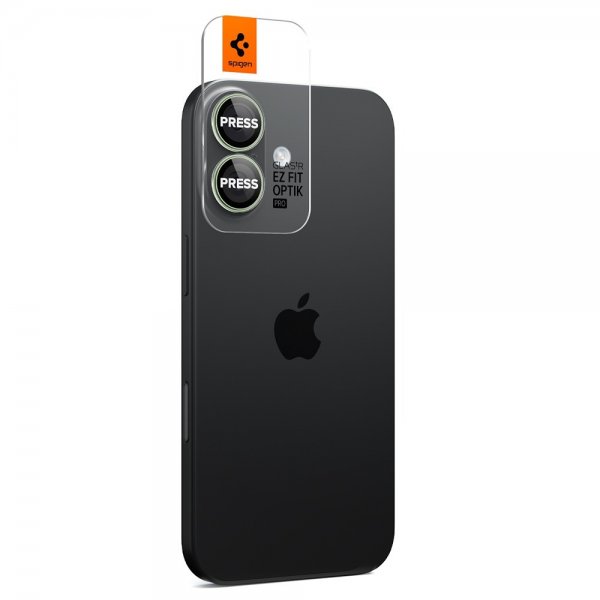 Spigen iPhone 17 Kamerabeskytter GLAS.tR EZ Fit Optik Pro 2-pakning Grønn