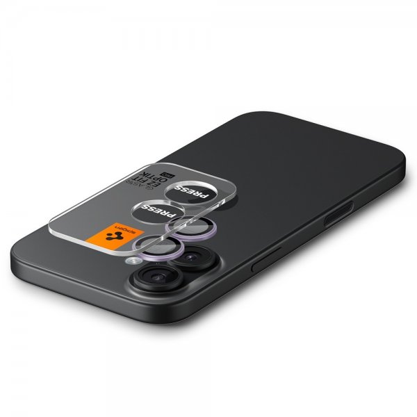 Spigen iPhone 17 Kamerabeskytter GLAS.tR EZ Fit Optik Pro 2-pakning Lilla