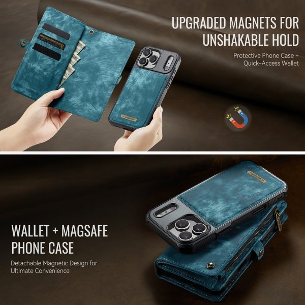 CaseMe iPhone 17 Pro Etui 008 Series Avtakbart Deksel Blå