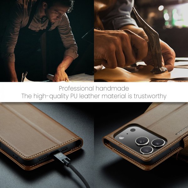 CaseMe iPhone 17 Pro Etui 023 Series Brun