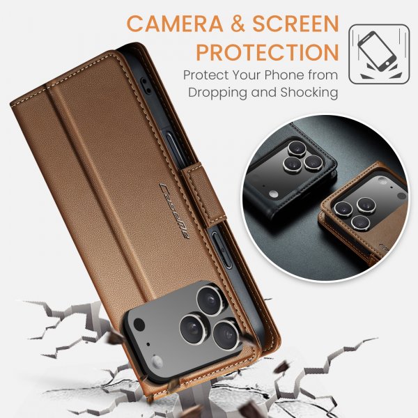 CaseMe iPhone 17 Pro Etui 023 Series Brun
