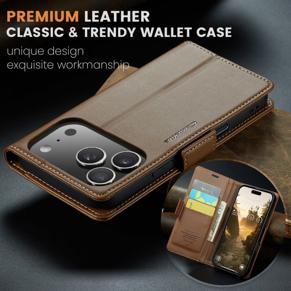 CaseMe iPhone 17 Pro Etui 023 Series Brun