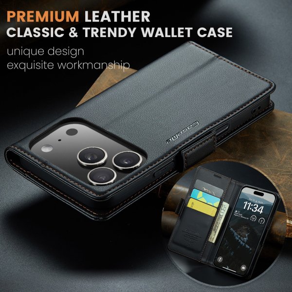 CaseMe iPhone 17 Pro Etui 023 Series Svart