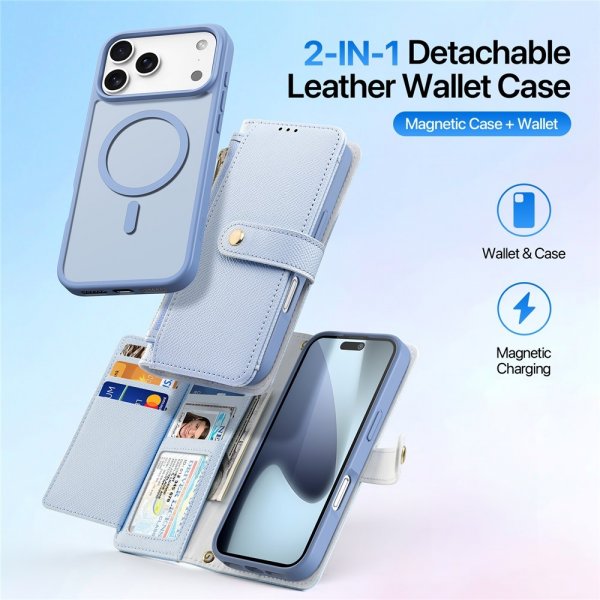 Dux Ducis iPhone 17 Pro Etui 2-in-1 Lawa Series MagSafe Blå