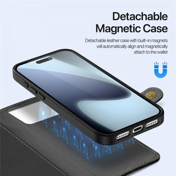 Dux Ducis iPhone 17 Pro Etui 2-in-1 Lawa Series MagSafe Svart